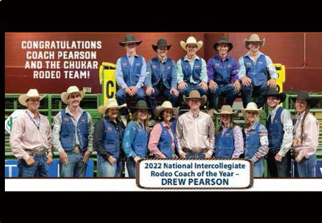 Chukar Rodeo's Drew Pearson Named National Coach of the Year