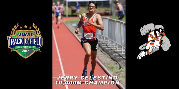 Jerry Celestino wins 10K at NWAC Track and Field Championships