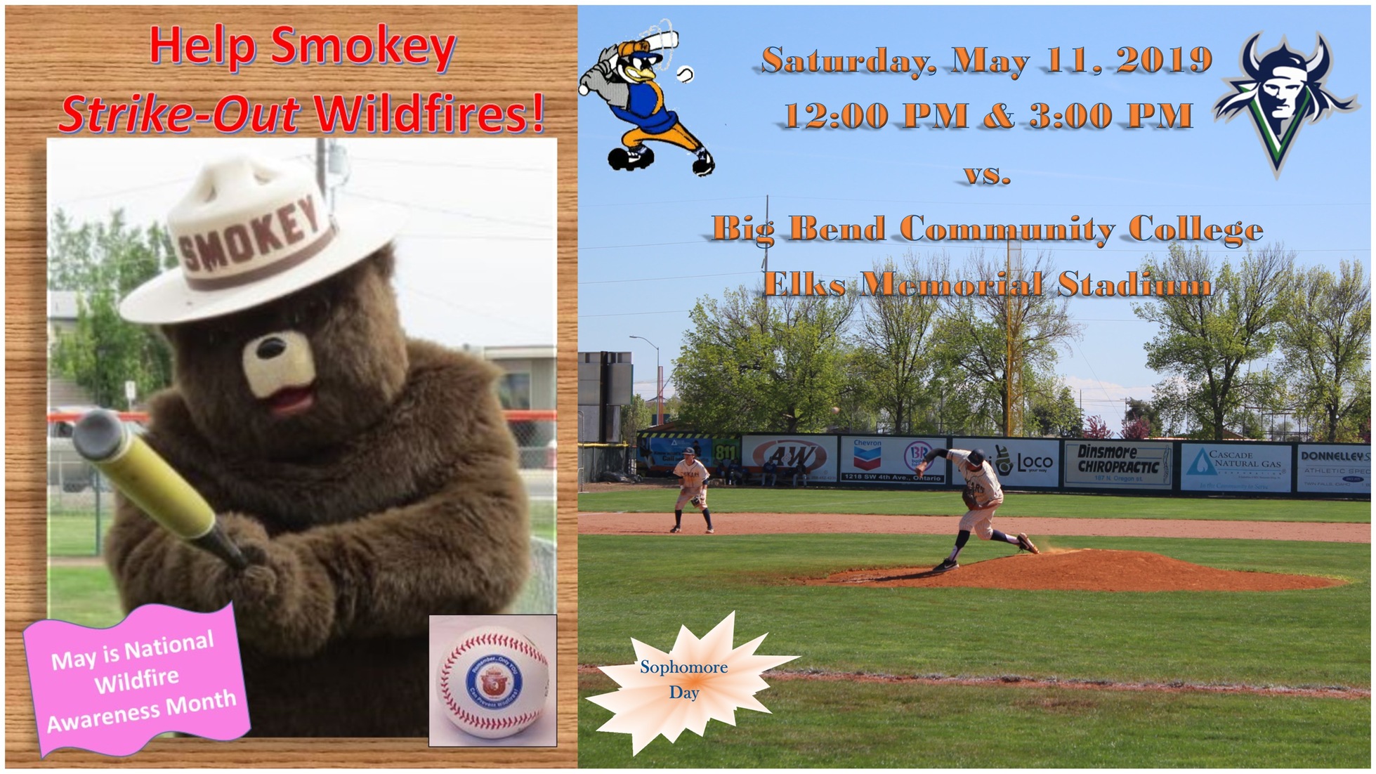 Strike Out Wildfires with Smokey & TVCC Baseball