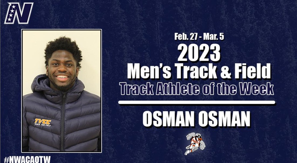 Osman Osman Named NWAC Men's Track Athlete of Week for 2/27-3/5