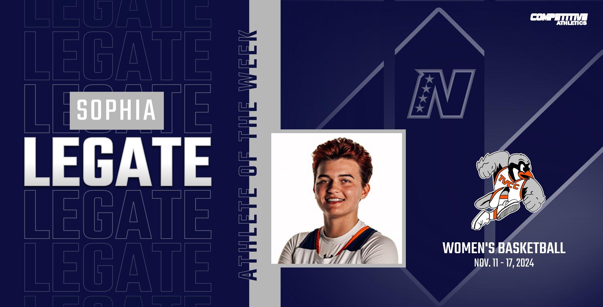Legate Named First Women's Basketball Athlete of the Week of the 2024-25 Season