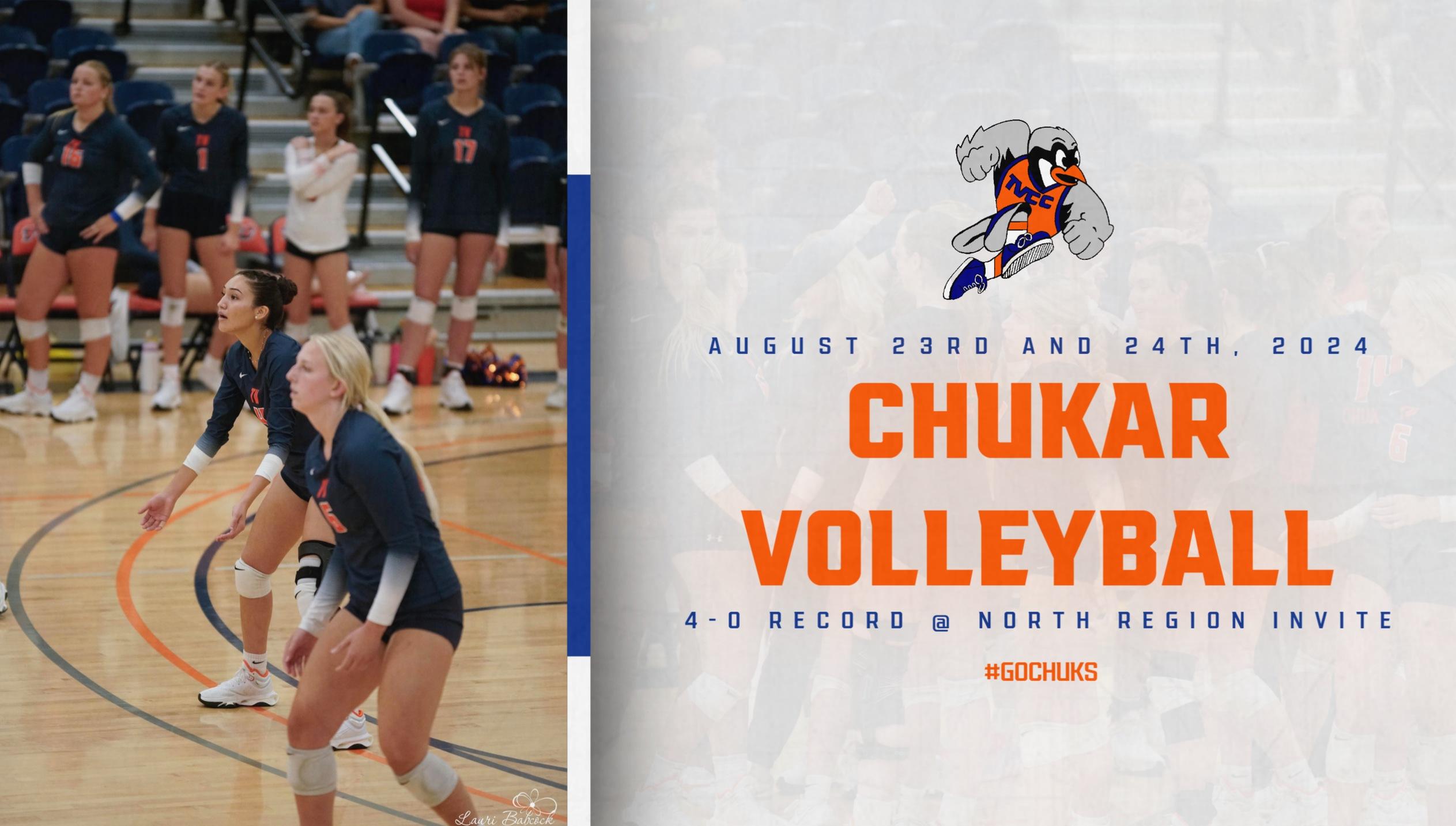 Chukar Volleyball Starting 2024 Season Hot, 4-0 Record at North Region Invite