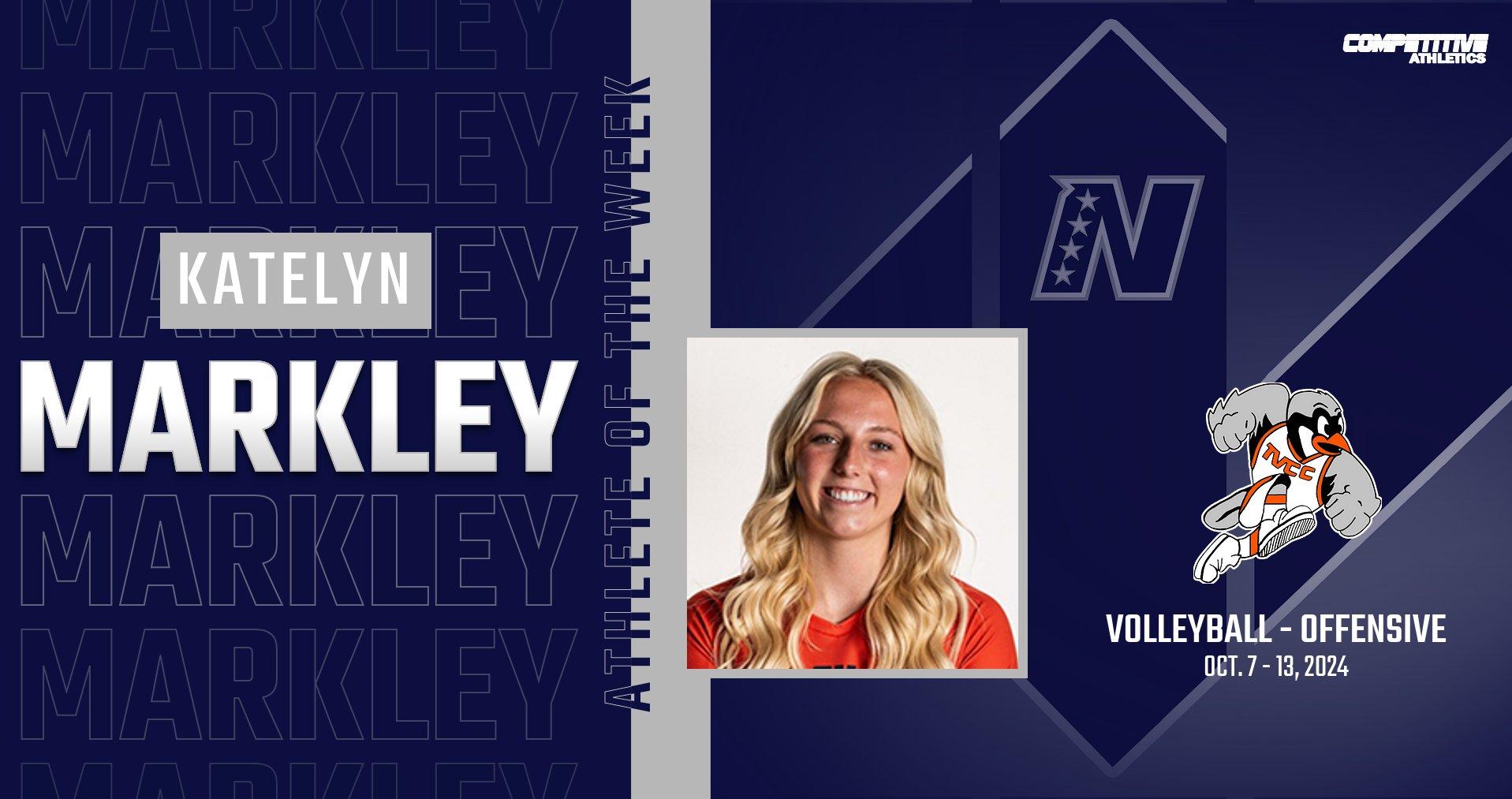 Katelyn Markley Named Volleyball Offensive Athlete of the Week
